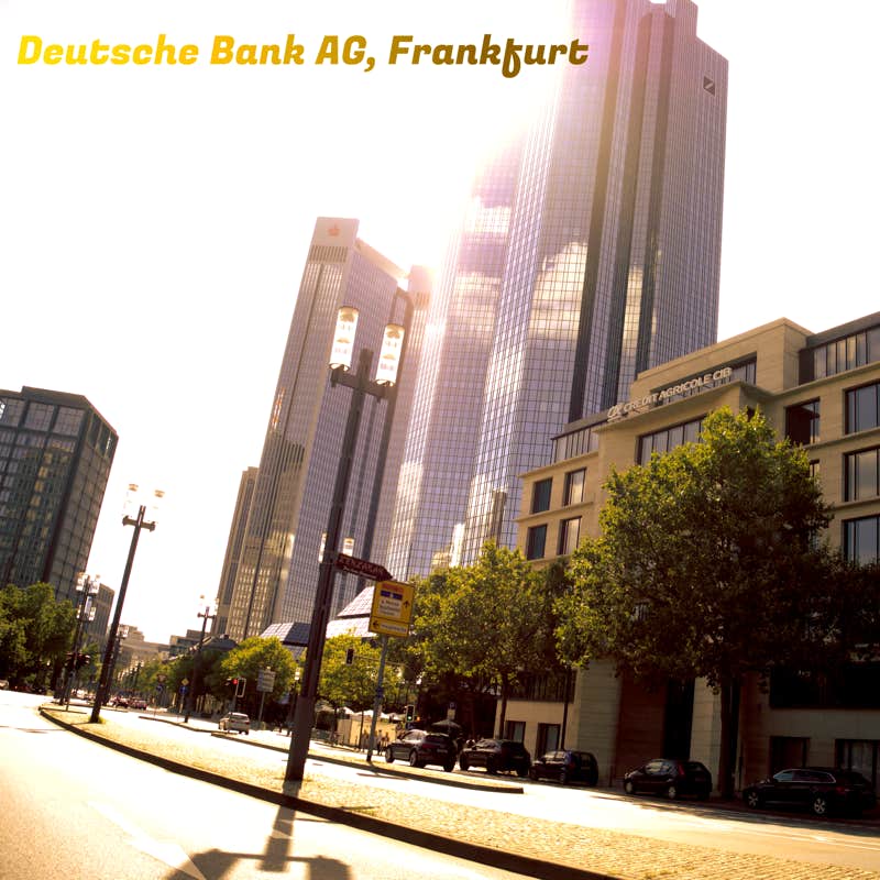 Architekturaufnahme des Hauptverwaltungsgebäues der Deutsche Bank AG in Frankfurt am Main