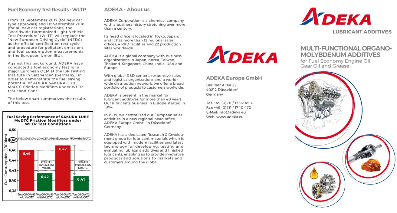 Referenzen und Arbeitsproben Kommunikationsagentur kom4all: Abbildung Reinzeichnung Adeka Messe Flyer DIN lang hoch, 8-Seiter, Titel